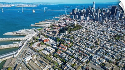 An Aerial View Of San Francisco On A Clear Sunny Day