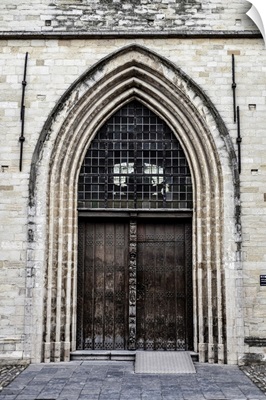 An Ancient Door In Lueven, Belgium