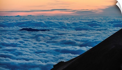 Clouds Roll In Along The Slopes Of The Mauna Kea Volcano On Hawaii's Big Island