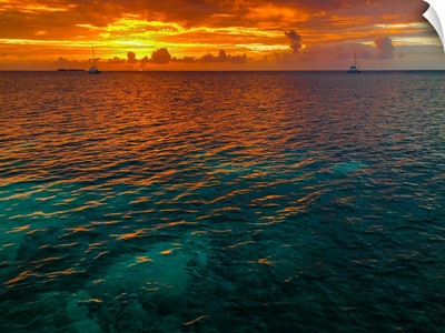 Deep colors at sunset in Belize