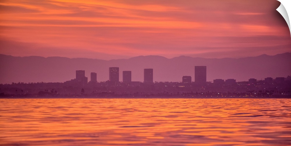 Newport Beach, CA. Sunrise over Newport beach, California.