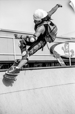 Vintage Photo Of Legendary Skateboarder Christian Hosoi, Shot In LA In 1988