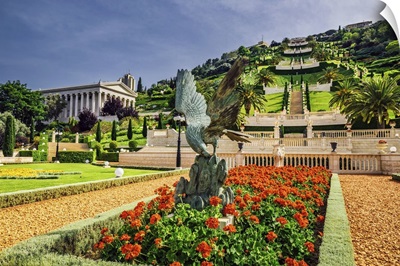 Bahai Gardens And Temple On The Slopes Of The Carmel