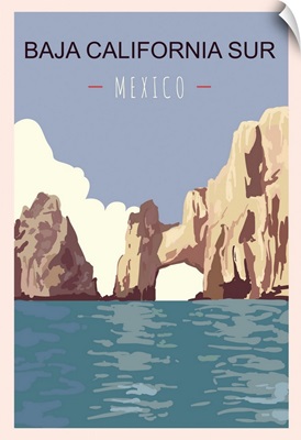 Baja California Sur Modern Vector Travel Poster
