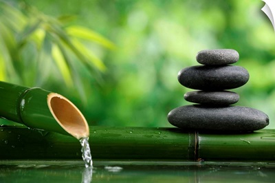 Bamboo Fountain and Zen Stones