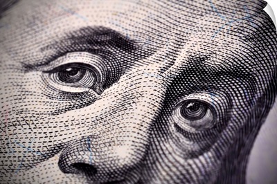 Benjamin Franklin's face on the Hundred Dollar Bill