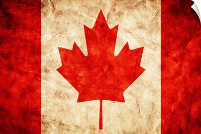 Canadian flag in a grunge style
