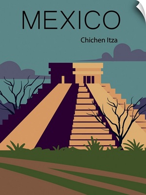 Chichen Itza Modern Vector Travel Poster