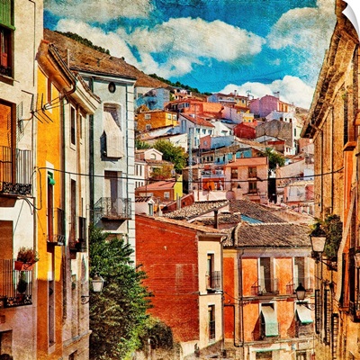 Colorful Spain - Streets And Buildings Of Cuenca Town