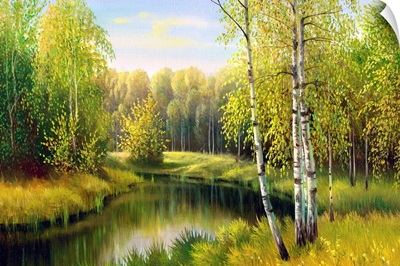 Forest River on an Autumn Day