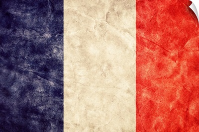French flag in a grunge style