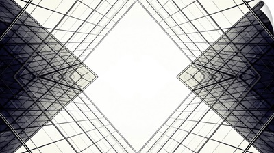 Geometric Architectural Abstract At Glass Window