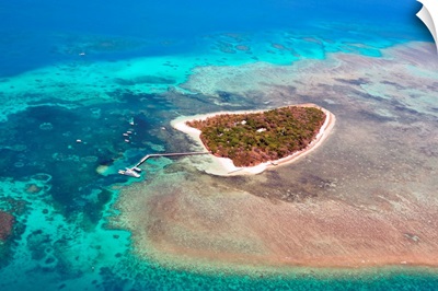 Green Island, Great Barrier Reef, Cairns Australia seen from above