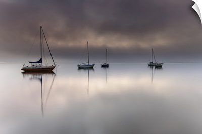 Misty Morning Sunrise At Koolewong Waterfront, Australia
