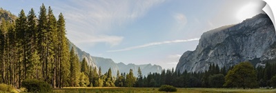 Panorama View Of Yosemite National Park During Sunset