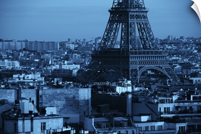 Paris Rooftop View Skyline And Eiffel Tower In France