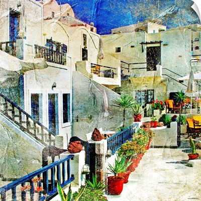 Pictorial Courtyards of Santorini