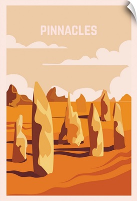 Pinnacles Modern Vector Travel Poster