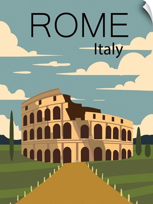 Rome Modern Vector Travel Poster