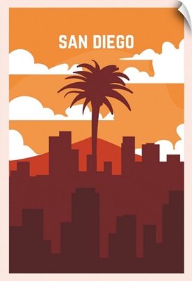 San Diego Modern Vector Travel Poster