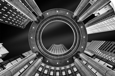 Upward Perspective Of New York Skyscrapers