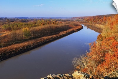 View Of The Osage River During The Autumn Season