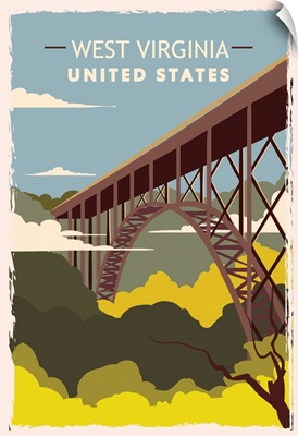 West Virginia Modern Vector Travel Poster
