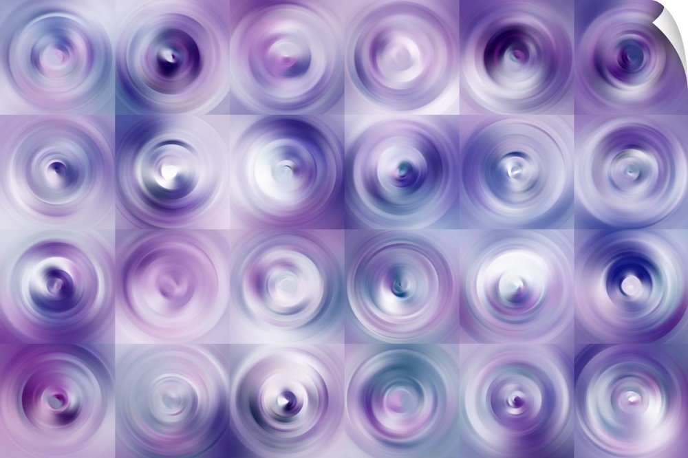 Abstract artwork using deep purple tones and water like ripples.
