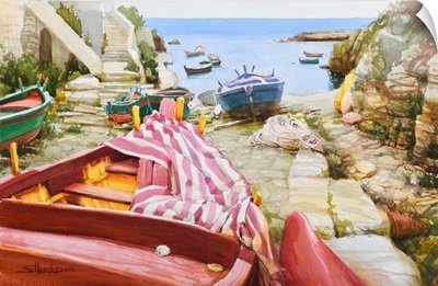 Colorful Boats by the Sea