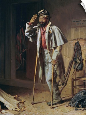 19th Century Painting Of An African American Soldier In The Civil War