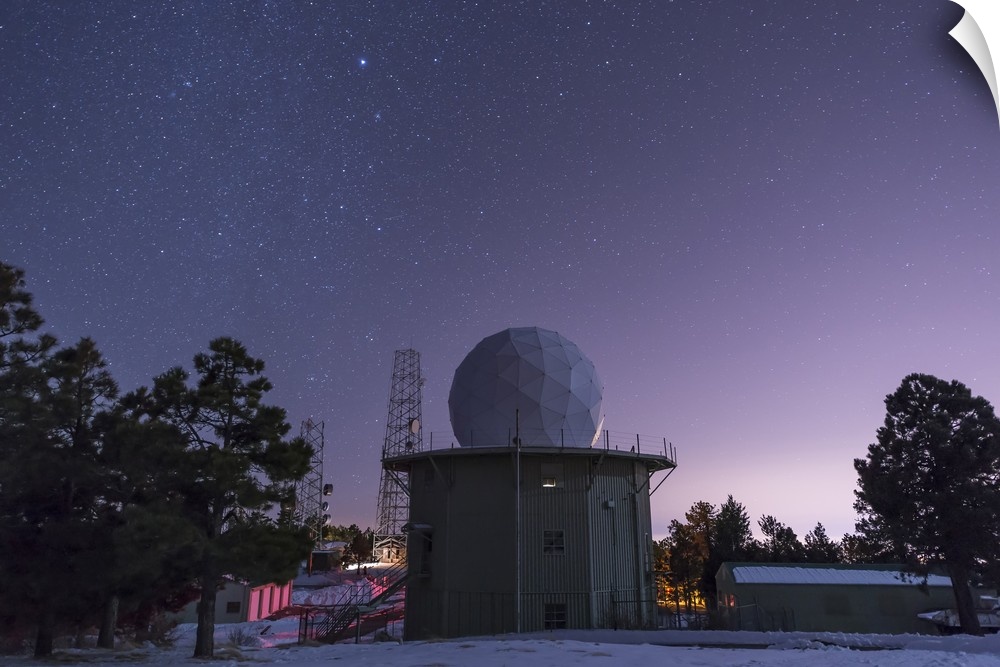 A defunct Air Force Station radar tower still stands at Mount Lemmon Observatory near Tucson, Arizona.  A remnant of the C...
