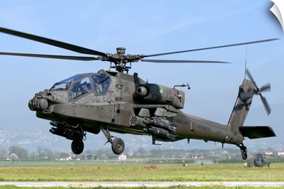 A Dutch AH-64 Apache deployed to Frosinone Air Base, Italy for training
