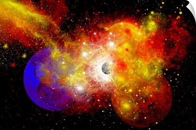 A dying star turns nova as it blows itself apart