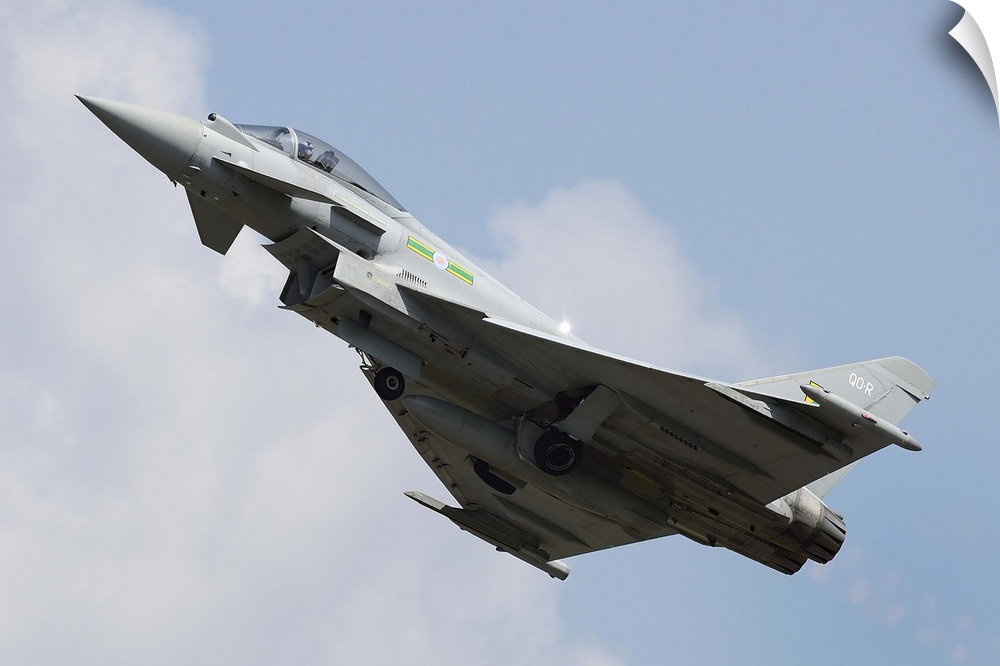 March 29, 2013 - A Eurofighter Typhoon of the Royal Air Force in flight over Langkawi Airport, Malaysia.