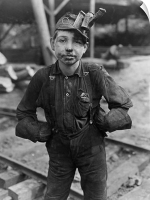 A Filthy Young Coal Miner After A Long Day Of Work In The Mines Of West Virginia