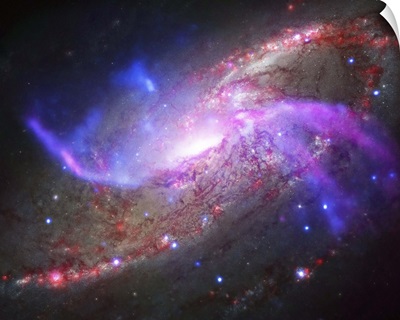 A galactic light show in spiral galaxy NGC 4258