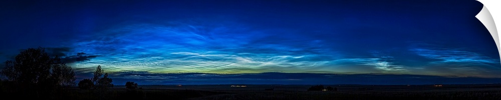 A grand display of noctilucent clouds on June 7-8, 2020 with the NLCs very bright to the northwest and north and early in ...