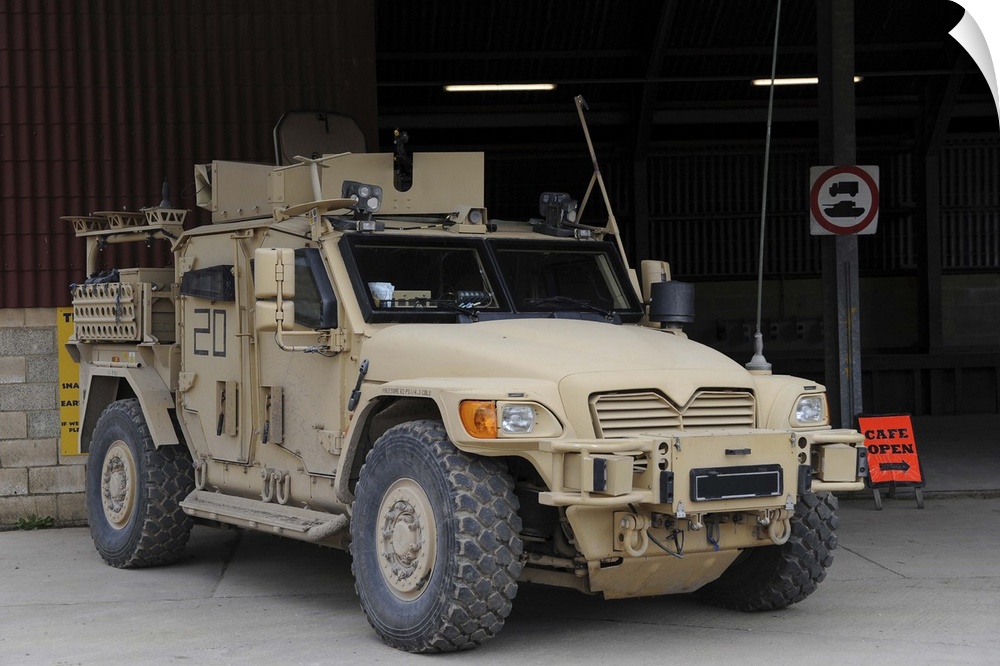 A Husky TSV armored vehicle of the British Army.