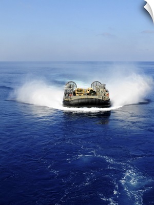 A landing craft air cushion in the Mediterranean Sea