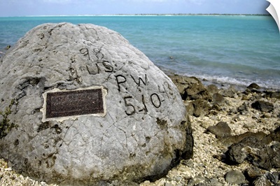 A memorial to prisoners of war on Wake Island