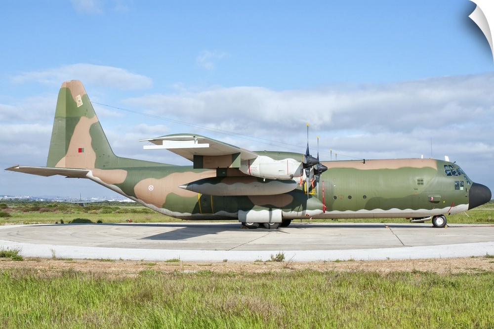 A Portuguese Air Force C-130H Hercules at Montijo Air Base, Portugal.