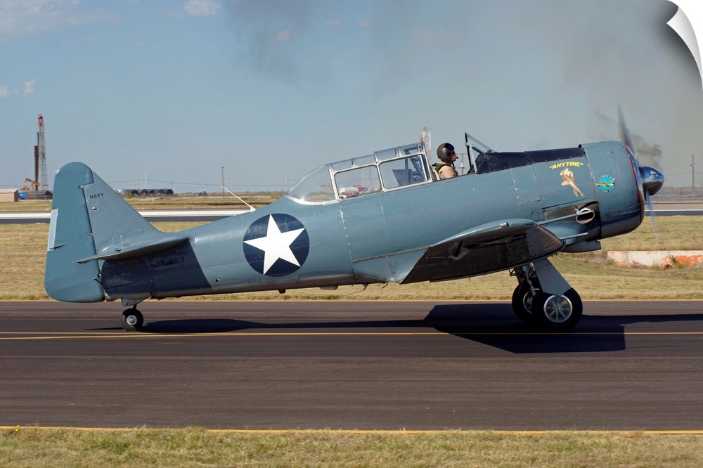 October 9, 2010 - A T-6 Harvard trainer aircraft at the Commemorative Air Force Airshow in Midland, Texas.