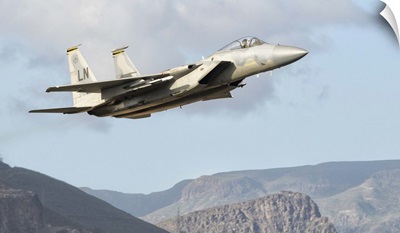 A U.S. Air Force F-15C Eagle in flight over Spain