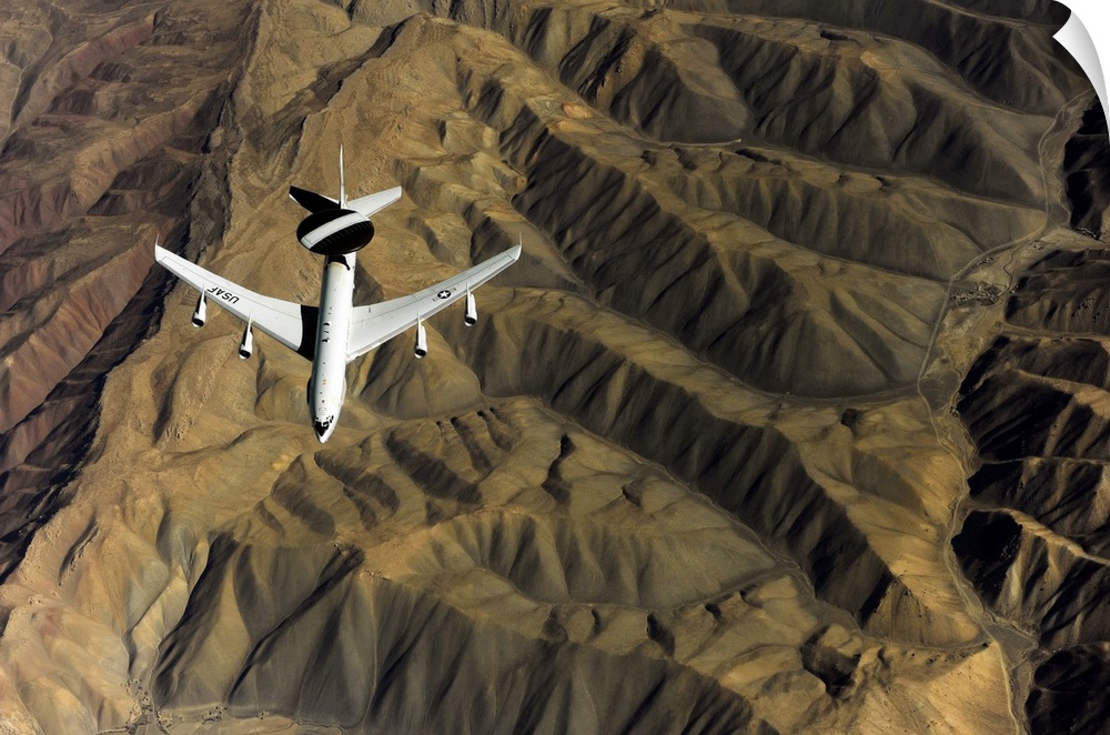 November 25, 2010 - A U.S. Air Force E-3 Sentry aircraft returns to its mission after refueling while flying over Afghanis...