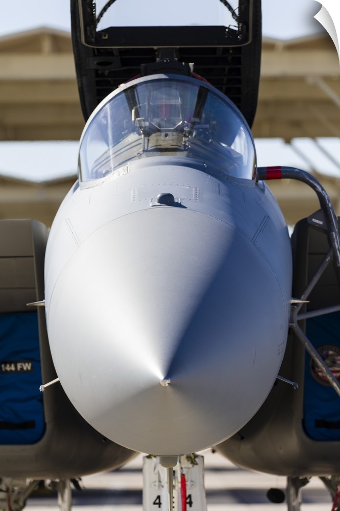 A U.S. Air Force F-15C Eagle on the ramp at Nellis Air Force Base, Nevada.