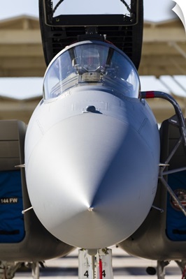A US Air Force F-15C Eagle on the ramp at Nellis Air Force Base, Nevada