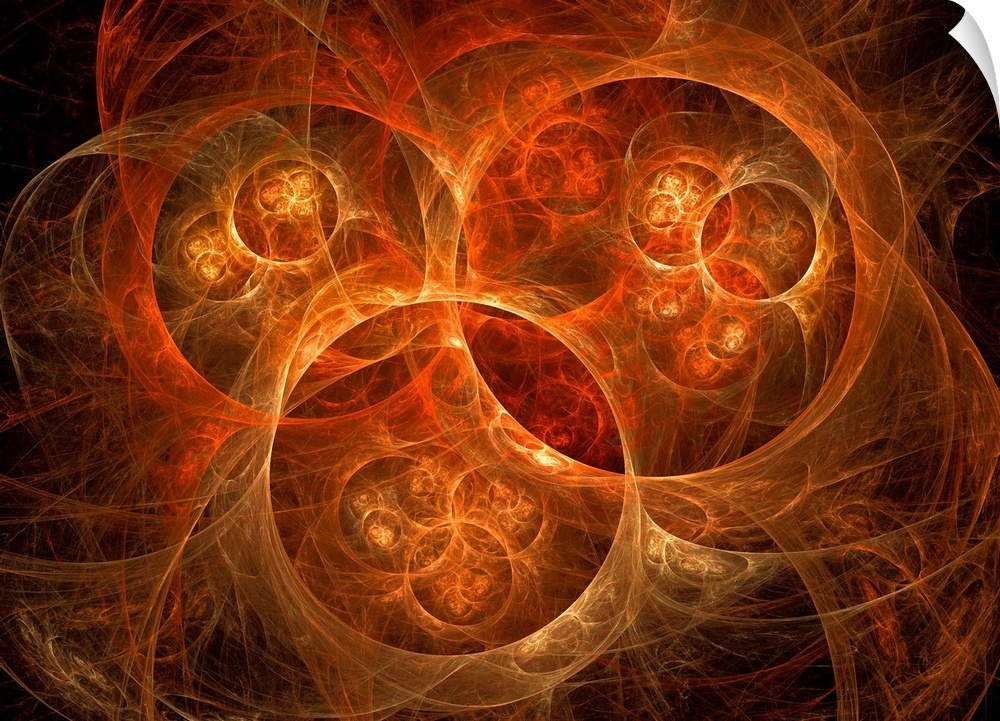 Abstract conceptual image of atomic worlds.