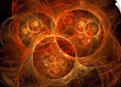 Abstract conceptual image of atomic worlds
