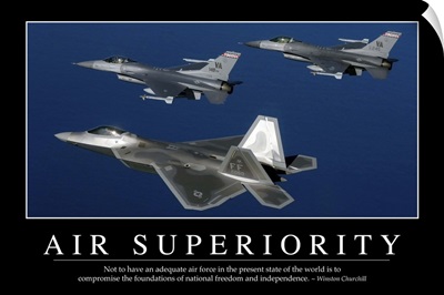 Air Superiority: Inspirational Quote and Motivational Poster