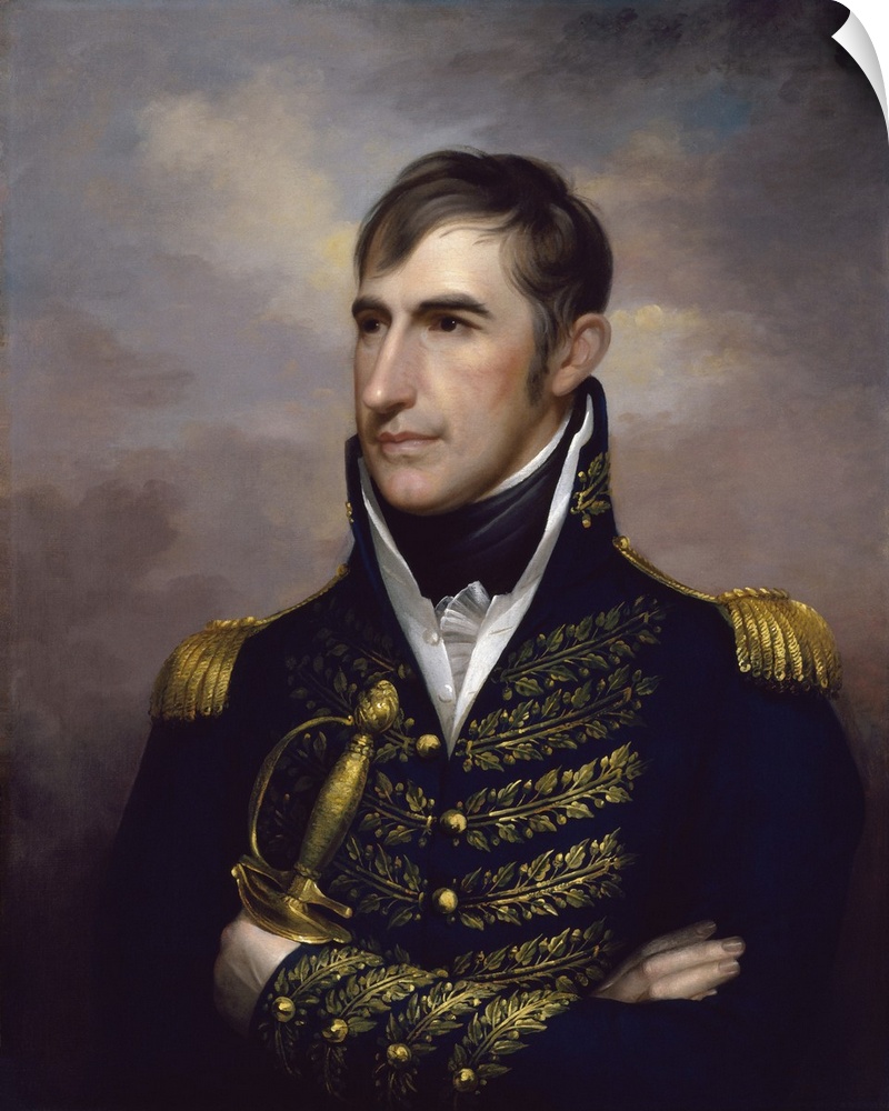 American history painting of President William Henry Harrison.